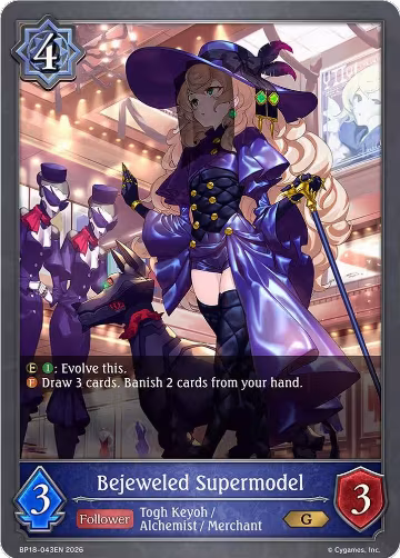 Bejeweled Supermodel (BP18-043EN), Neometropolis — Shadowverse card price