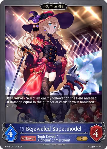 Bejeweled Supermodel (Evolved) (BP18-044EN), Neometropolis — Shadowverse card price