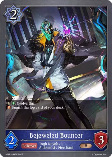 Bejeweled Bouncer (BP18-051EN), Neometropolis — Shadowverse card price