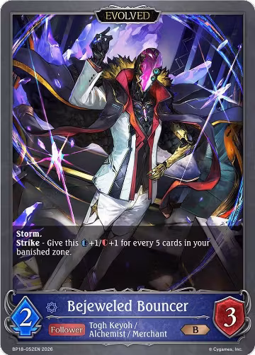 Bejeweled Bouncer (Evolved) (BP18-052EN), Neometropolis — Shadowverse card price