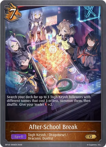 After-School Break (BP18-065EN), Neometropolis — Shadowverse card price