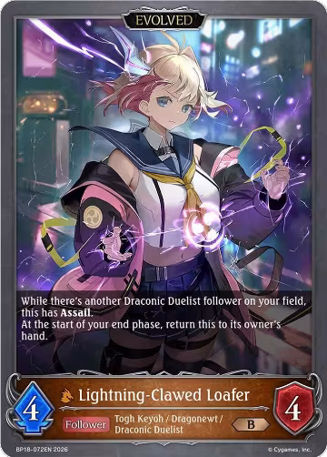 Lightning-Clawed Loafer (Evolved) (BP18-072EN), Neometropolis — Shadowverse card price
