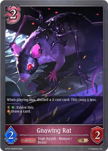 Gnawing Rat (BP18-090EN), Neometropolis — Shadowverse card price