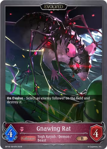 Gnawing Rat (Evolved) (BP18-091EN), Neometropolis — Shadowverse card price
