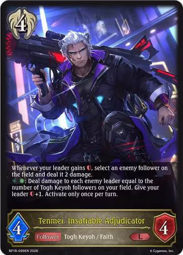 Tenmei, Insatiable Adjudicator (BP18-099EN), Neometropolis — Shadowverse card price