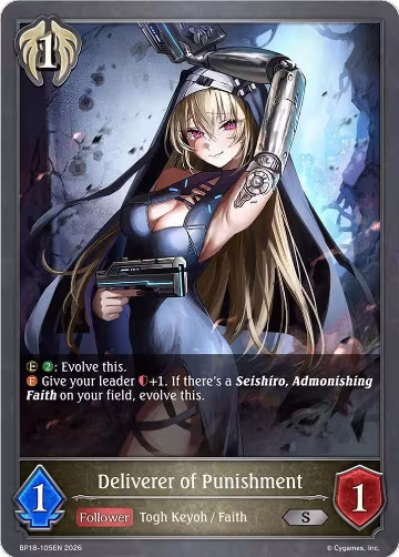 Deliverer of Punishment (BP18-105EN), Neometropolis — Shadowverse card price