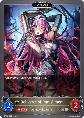 Deliverer of Punishment (Evolved) (BP18-106EN), Neometropolis — Shadowverse card price