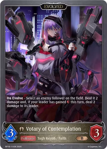 Votary of Contemplation (Evolved) (BP18-111EN), Neometropolis — Shadowverse card price