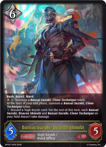 Bansai Suzuki, Deacon Shinobi (BP18-116EN), Neometropolis — Shadowverse card price