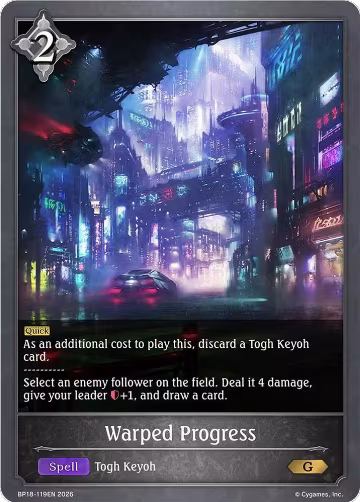 Warped Progress (BP18-119EN), Neometropolis — Shadowverse card price