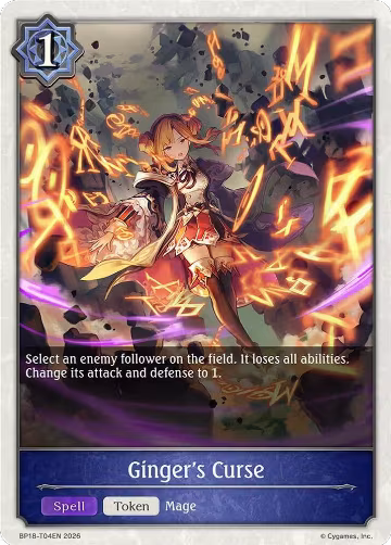 Ginger's Curse (BP18-T04EN), Neometropolis — Shadowverse card price