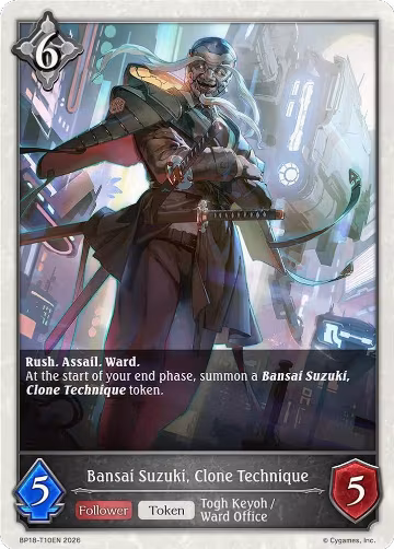 Bansai Suzuki, Clone Technique (BP18-T10EN), Neometropolis — Shadowverse card price