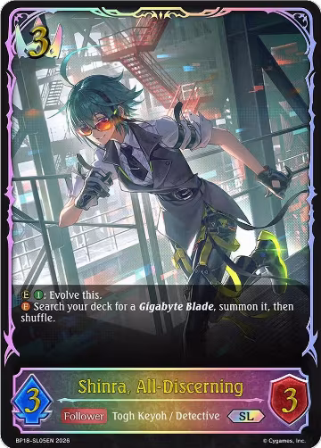 Shinra, All-Discerning (SL) (BP18-SL05EN), Neometropolis — Shadowverse card price