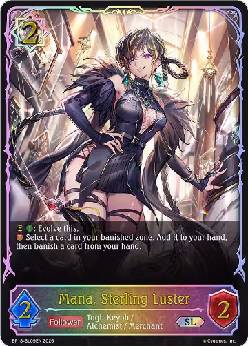 Mana, Sterling Luster (SL) (BP18-SL09EN), Neometropolis — Shadowverse card price