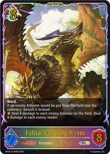 Fafnir, Cunning Wyrm (SL) (BP18-SL16EN), Neometropolis — Shadowverse card price