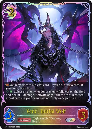 Vedd, Burial Wolf (SL) (BP18-SL19EN), Neometropolis — Shadowverse card price