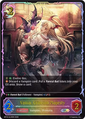 Vania, Crimson Majesty (SL) (BP18-SL20EN), Neometropolis — Shadowverse card price