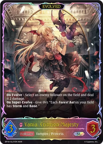 Vania, Crimson Majesty (Evolved) (SL) (BP18-SL21EN), Neometropolis — Shadowverse card price