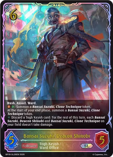 Bansai Suzuki, Deacon Shinobi (SL) (BP18-SL26EN), Neometropolis — Shadowverse card price