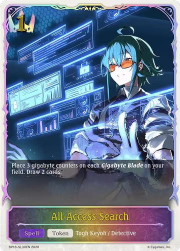 All-Access Search (SL) (BP18-SL30EN), Neometropolis — Shadowverse card price