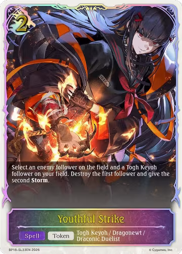 Youthful Strike (SL) (BP18-SL33EN), Neometropolis — Shadowverse card price