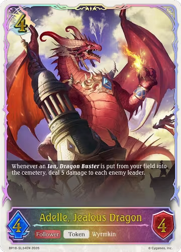 Adelle, Jealous Dragon (SL) (BP18-SL34EN), Neometropolis — Shadowverse card price