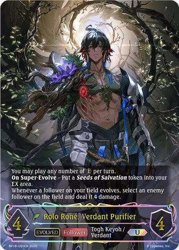 Rolo Rone, Verdant Purifier (Evolved) (U) (BP18-U01EN), Neometropolis — Shadowverse card price