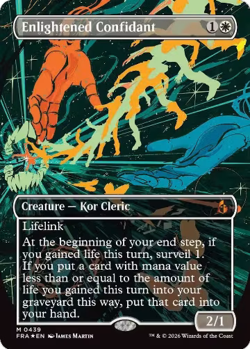 Enlightened Confidant (Borderless) (0439) (439), Reality Fracture — Magic card price