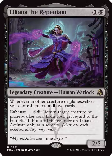 Liliana the Repentant (231), Reality Fracture — Magic card price