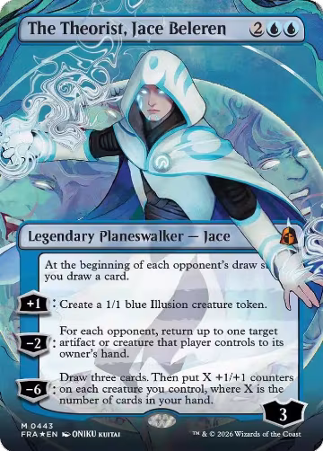 The Theorist, Jace Beleren (Borderless) (0443) (443), Reality Fracture — Magic card price