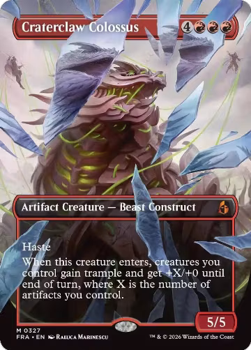 Craterclaw Colossus (Borderless) (0327) (327), Reality Fracture — Magic card price