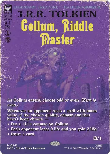 Gollum, Riddle Master (Borderless) (241), The Hobbit — Magic card price