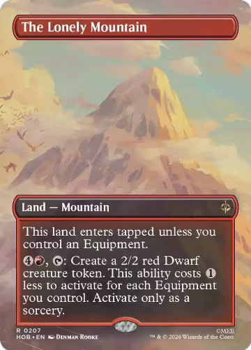 The Lonely Mountain (Borderless) (0207) (207), The Hobbit — Magic card price