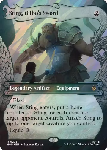Sting, Bilbo's Sword (Showcase) (Surge Foil) (273), The Hobbit — Magic card price
