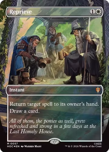 Reprieve (Borderless) (Surge Foil) (57), The Hobbit: Eternal-Legal — Magic card price