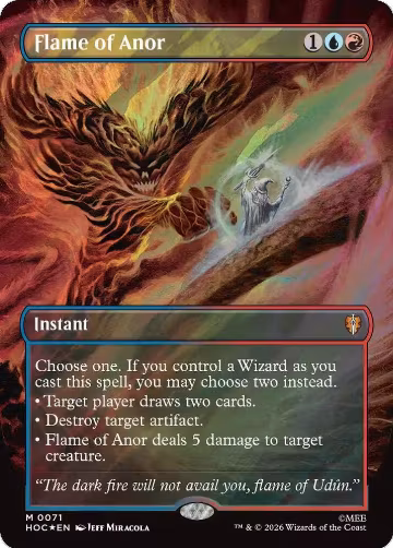 Flame of Anor (Borderless) (Surge Foil) (71), The Hobbit: Eternal-Legal — Magic card price