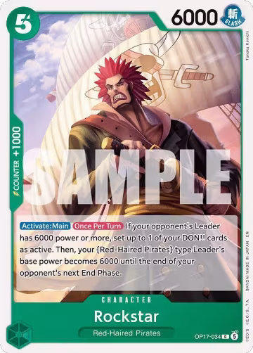 Rockstar (OP17-034), The World's Strongest Warriors — One Piece card price
