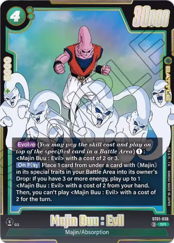 Majin Buu : Evil - ST01-036 (ST01-036), Story Booster 01 — DB Fusion card price