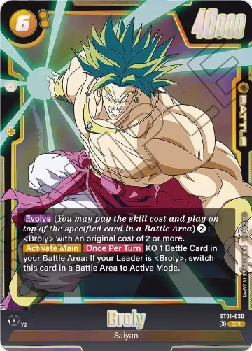 Broly - ST01-050 (ST01-050), Story Booster 01 — DB Fusion card price