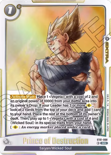 Prince of Destruction (ST01-068), Story Booster 01 — DB Fusion card price