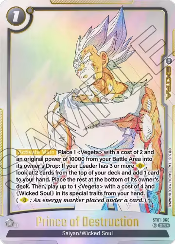 Prince of Destruction (Alternate Art) (ST01-068), Story Booster 01 — DB Fusion card price