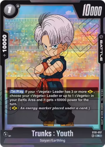 Trunks : Youth - ST01-057 (ST01-057), Story Booster 01 — DB Fusion card price