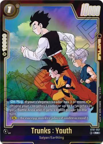 Trunks : Youth - ST01-057 (Alternate Art) (ST01-057), Story Booster 01 — DB Fusion card price