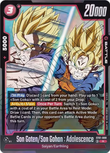 Son Goten/Son Gohan : Adolescence (ST01-008), Story Booster 01 — DB Fusion card price