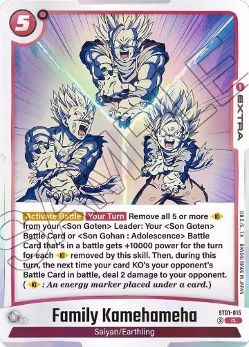 Family Kamehameha (ST01-015), Story Booster 01 — DB Fusion card price