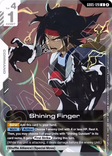Shining Finger (GD05 Release Event) (GD05-120), Gundam Promotional Cards — Gundam card price