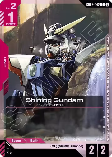 Shining Gundam (GD05 Release Event) (GD05-042), Gundam Promotional Cards — Gundam card price