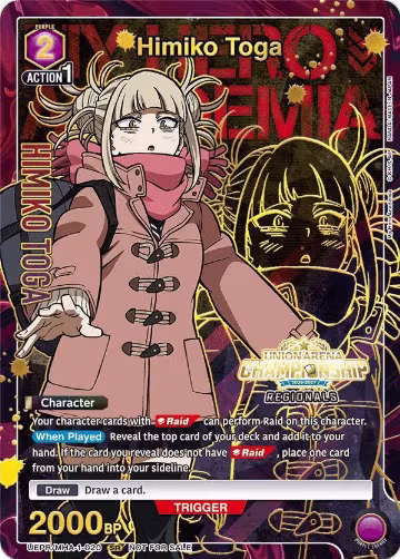Himiko Toga (Regionals 26-27) (UEPR/MHA-1-020), Union Arena Promotion Cards — Union Arena card price