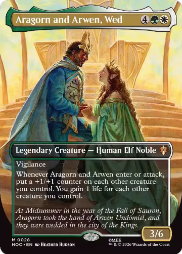 Aragorn and Arwen, Wed (Borderless) (28), The Hobbit: Eternal-Legal — Magic card price
