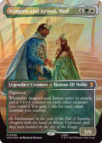 Aragorn and Arwen, Wed (Borderless) (Surge Foil) (68), The Hobbit: Eternal-Legal — Magic card price